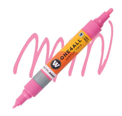 Molotow Acrylic marker One4All Twin 1,5/4mm #200 neon pink