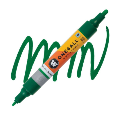 Molotow Acrylic marker One4All Twin 1,5/4mm #096 Mister Green