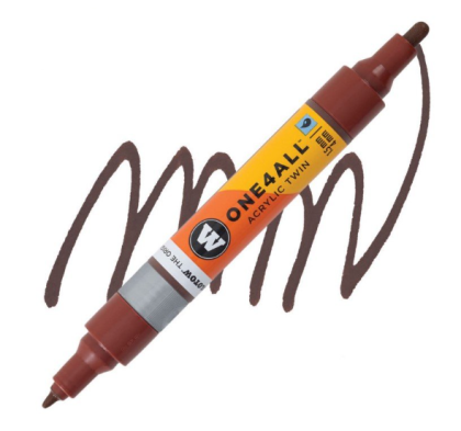 Molotow Acrylic marker One4All Twin 1,5/4mm #092 hazelnut brown