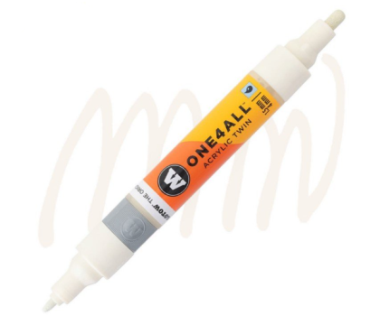 Molotow Acrylic marker One4All Twin 1,5/4mm #160 signal white