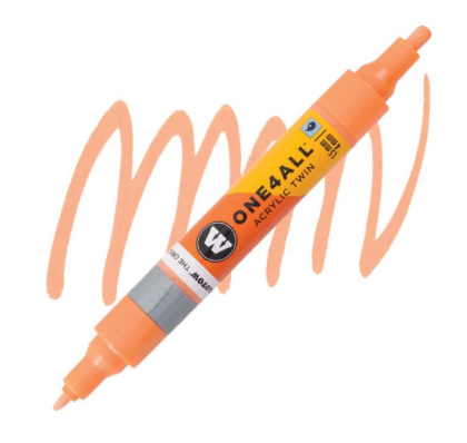 Molotow Acrylic marker One4All Twin 1,5/4mm #117 peach pastel