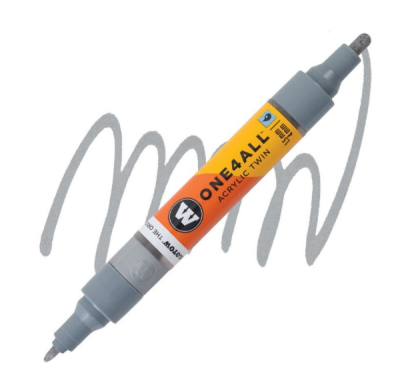 Molotow Acrylic marker One4All Twin 1,5/4mm #203 cool grey pastel