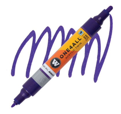 Molotow Acrylic marker One4All Twin 1,5/4mm #043 violet dark