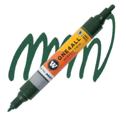 Molotow Acrylic marker One4All Twin 1,5/4mm #145 future green