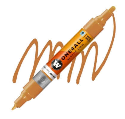 Molotow Acrylic marker One4All Twin 1,5/4mm #208 ocher brown light