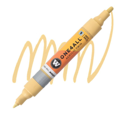 Molotow Acrylic marker One4All Twin 1,5/4mm #009 sahara beige pastel