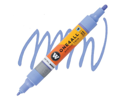 Molotow Acrylic marker One4All Twin 1,5/4mm #209 blue violett pastel