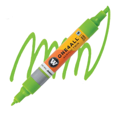Molotow Acrylic marker One4All Twin 1,5/4mm #221 grasshopper