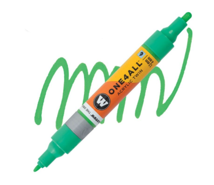 Molotow Acrylic marker One4All Twin 1,5/4mm #222 KACAO77 UNIVERSES green
