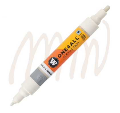 Molotow Acrylic marker One4All Twin 1,5/4mm #229 nature white