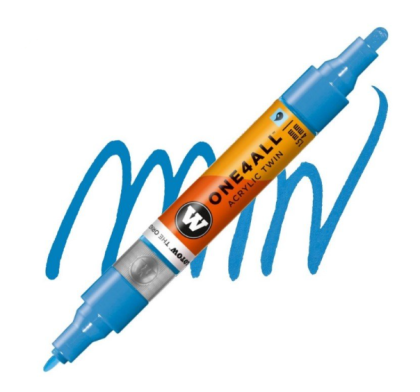 Molotow Acrylic marker One4All Twin 1,5/4mm #230 shock blue
