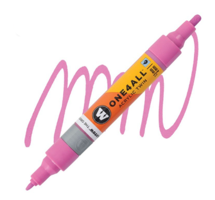 Molotow Acrylic marker One4All Twin 1,5/4mm #231 fuchsia pink