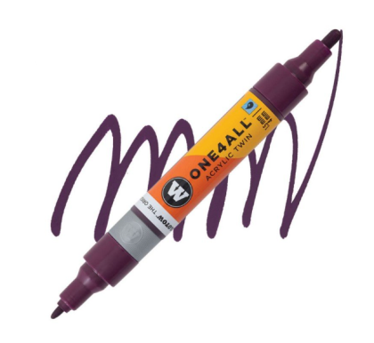 Molotow Acrylic marker One4All Twin 1,5/4mm #233 purple violet