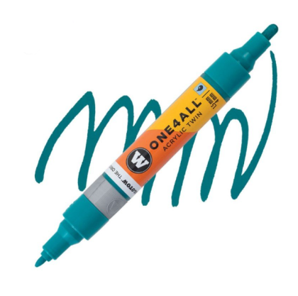 Molotow Acrylic marker One4All Twin 1,5/4mm #235 turquoise