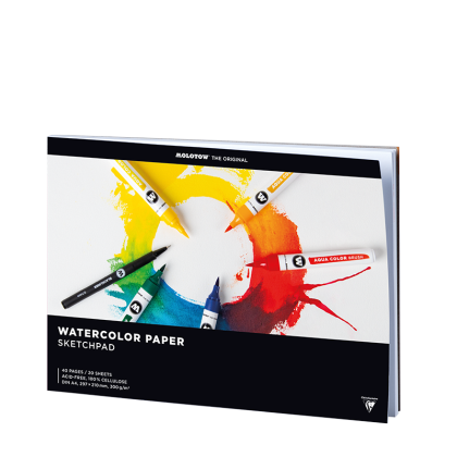 Molotow akvarelový papír A4 na šířku