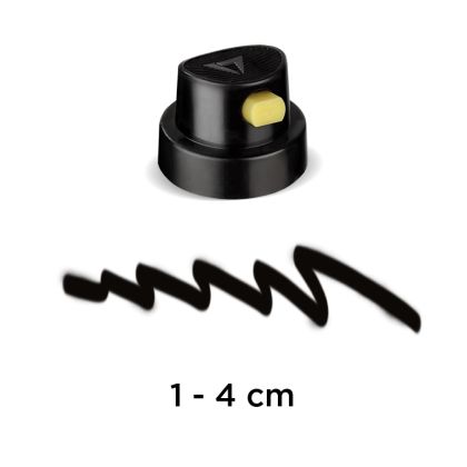 Molotow Spray Cap Flat Artist black/yellow | 1 kus