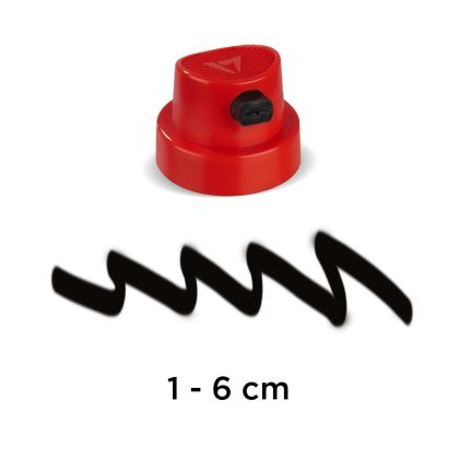 Molotow Spray Cap Flat Jet Artist 2 red/black | 1 kus