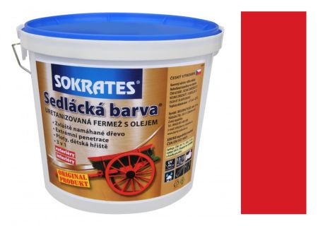 Sedlácká barva uretan. fermež s olejem 0820 červená polol. 2kg