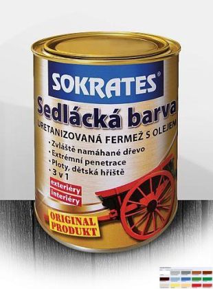 Sedlácká barva uretanizovaná fermež s olejem 0130 tm. šedá polol. 0,7 kg