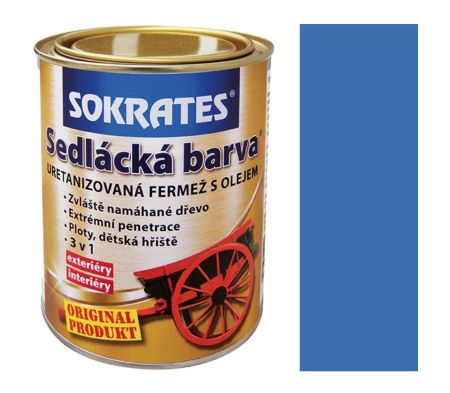 Sedlácká barva uretan. fermež s olejem 0440 modrá 0,7kg