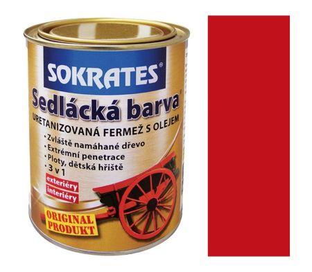 Sedlácká barva uretanizovaná fermež s olejem 0830 cihlově červená polol. 0,7kg