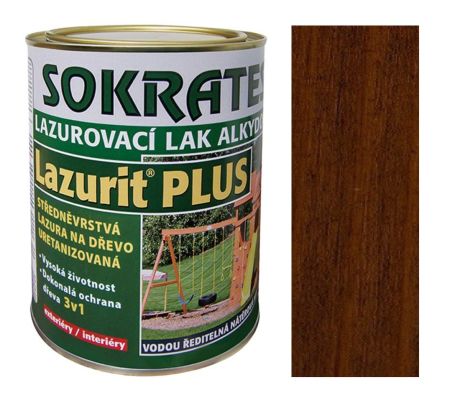 Lazurit PLUS  alkyd. tmavý ořech 0,7 kg