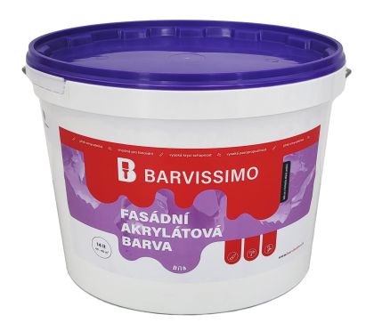 Barvissimo fasádní akrylátová barva - Bílá 5L