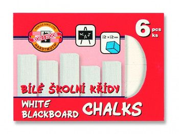 Školní křídy bílé 6ks