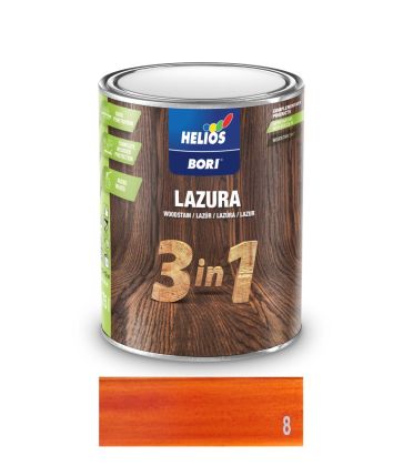 BORI lazura 3v1 modřín 8 0,75L