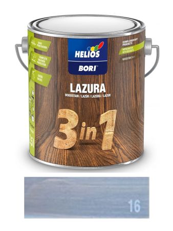 BORI lazura 3v1 šedá 16 2,5L