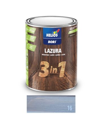 BORI lazura 3v1 šedá 16 0,75L