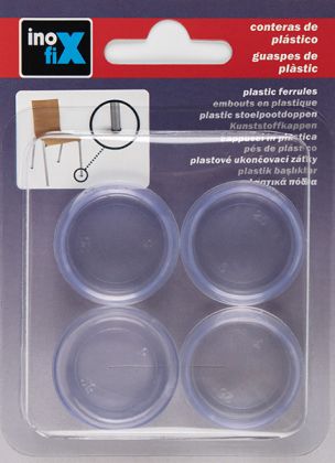 Silikonové návleky na nohy židlí transparentní průměr 25 mm - 4 kusy