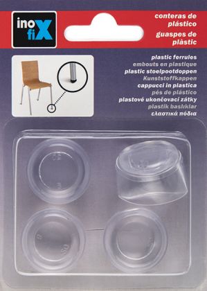 Silikonové návleky na nohy židlí transparentní průměr 20 mm - 4 kusy