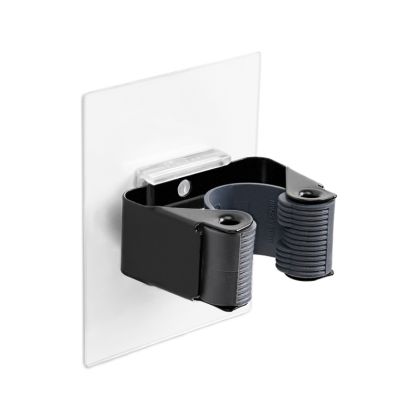 Držák na smetáky kov 1ks samolepící - Ø20-26 mm - černý