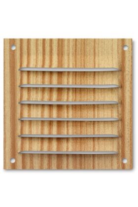 Větrací mřížka hliníková 100 x 100 mm - světlé dřevo