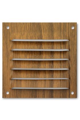 Větrací mřížka hliníková  100 x 100 mm - tmavé dřevo