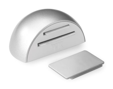 Zarážka dveří magnetická s fixací pohybu - matný chrom