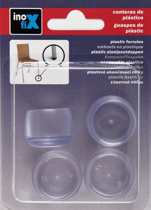 Silikonové návleky na nohy židlí transparentní průměr 22 mm - 4 kusy