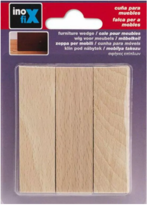 Nábytkový klínek dřevěný 3ks