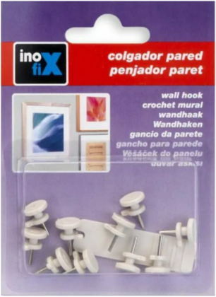 Háček PH pr. 10 mm zatloukací 10 ks – bílý   