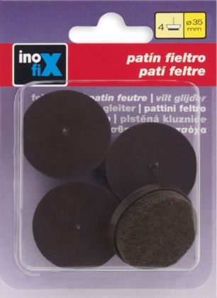 Plstěná podložka kulatá - průměr 35 mm - hnědá