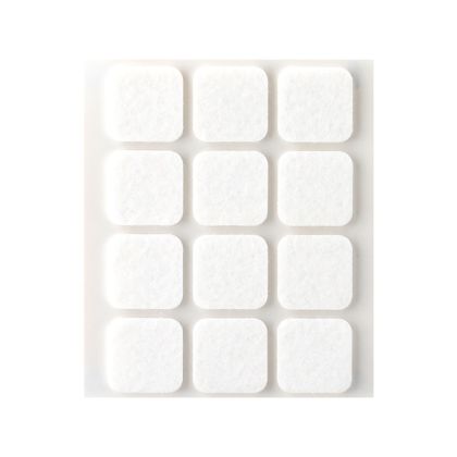 Filcový kluzák hranatý 22 × 22 mm bílá