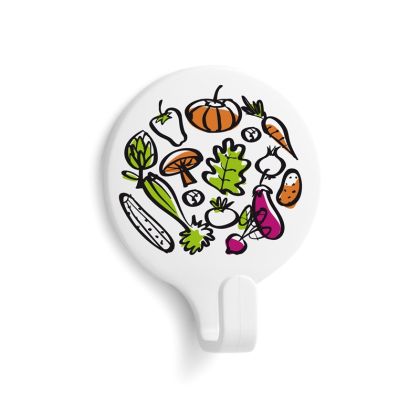 Háček interiérový PH kulatý 2ks - vzor zelenina