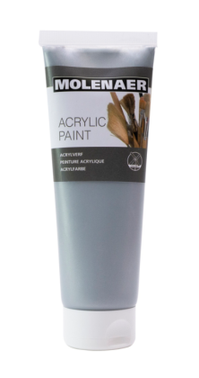 Akrylové barvy Molenaer - stříbrná 250ml