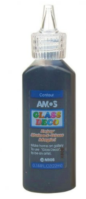 Kontura k barvám na sklo 22ml černá