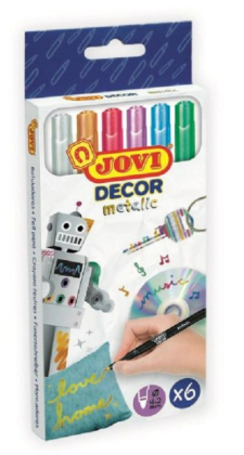 Popisovače JOVI Decor metalic 6ks