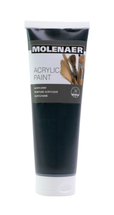 Akrylové barvy Molenaer - černá 250ml