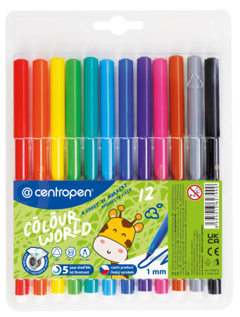 Fixy 7550 ergo vypratelné trojhranné 12ks