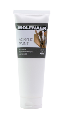Akrylové barvy Molenaer - bílá 250ml
