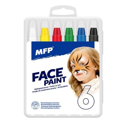 Barvy na obličej vysunovací sada 6ks